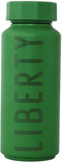 Design Letters Accessoires Design Letters Thermo/Geïsoleerde Fles Special Liberty Green 1 st