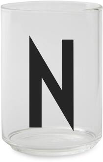 Design Letters Personal Drinkglas - Letter N Transparant