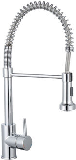 DESIGN mengkraan keuken met sproeier en spiraalveer | lage druk | chroom - 19190 19190