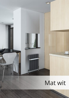 Design radiator horizontaal aluminium mat wit 60x37,5cm422 watt- Eastbrook Malmesbury