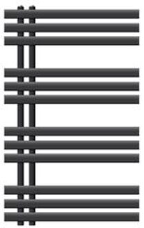 Design radiator Iron EM 600x1000 mm antraciet Luxe Bath Zwart