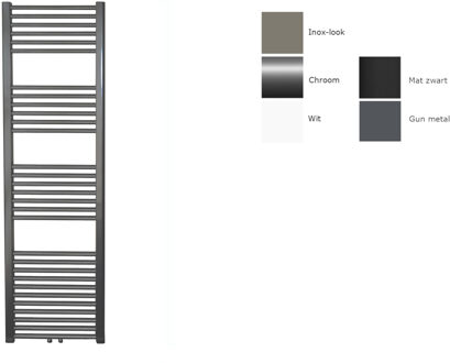 design radiator midden aansluiting recht 160 x 45 cm. Gunmetal