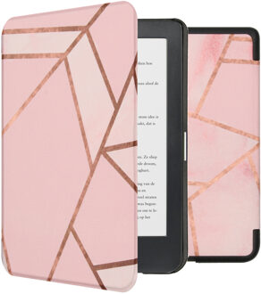 Design Slim Hard Case Booktype Kobo Clara HD tablethoes - Pink Graphic