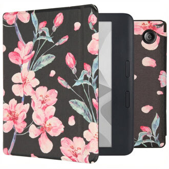Design Slim Hard Case Booktype Kobo Libra H2O tablethoes - Blossom