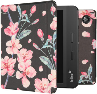 Design Slim Hard Case Booktype Tolino Vision 5 tablethoes - Blossom