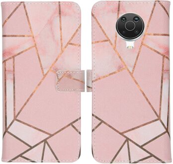 Design Softcase Book Case Nokia G10 / G20 hoesje - Pink Graphic