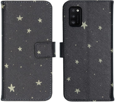 Design Softcase Book Case Samsung Galaxy A41 hoesje - Stars Gold