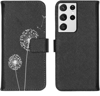 Design Softcase Book Case Samsung Galaxy S21 Ultra hoesje - Dandelion