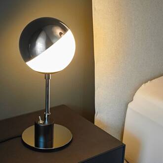 Design-tafellamp met halve bol chroom, zwart, wit