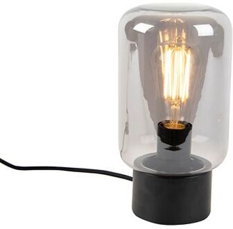 Design tafellamp zwart met smoke glas - Bliss Cute