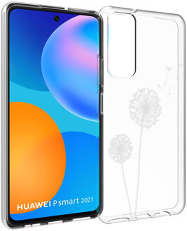 Design voor de Huawei P Smart (2021) hoesje - Paardenbloem - Wit