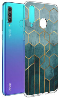 Design voor de Huawei P30 Lite hoesje - Patroon - Groen