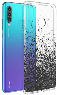 Design voor de Huawei P30 Lite hoesje - Spetters - Zwart