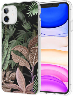 Design voor de iPhone 11 hoesje - Jungle - Groen / Roze