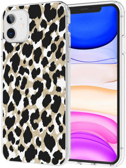 Design voor de iPhone 11 hoesje - Luipaard - Goud / Zwart