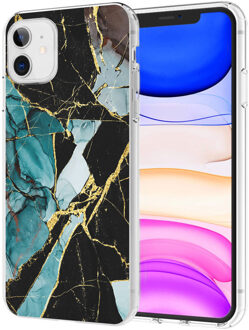 Design voor de iPhone 11 hoesje - Marmer - Gebroken Blauw