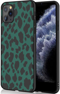 Design voor de iPhone 11 Pro hoesje - Luipaard - Groen / Zwart