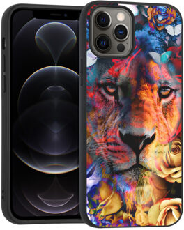 Design voor de iPhone 12, iPhone 12 Pro hoesje - Jungle - Leeuw