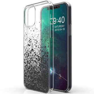 Design voor de iPhone 12, iPhone 12 Pro hoesje - Spetters - zwart