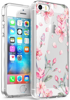 Design voor de iPhone 5 / 5s / SE hoesje - Bloem - Roze