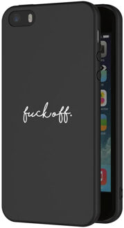 Design voor de iPhone 5 / 5s / SE hoesje - Fuck Off - Zwart