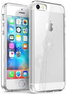 Design voor de iPhone 5 / 5s / SE hoesje - Paardenbloem - Wit