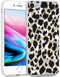 Design voor de iPhone SE (2020) / 8 / 7 / 6s hoesje - Luipaard - Goud / Zwart