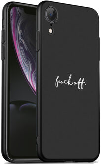 Design voor de iPhone Xr hoesje - Fuck Off - Zwart