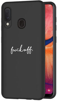 Design voor de Samsung Galaxy A20e hoesje - Fuck Off - Zwart