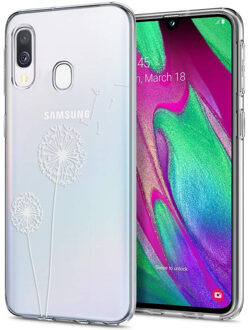 Design voor de Samsung Galaxy A20e hoesje - Paardenbloem - Wit