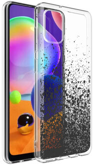 Design voor de Samsung Galaxy A31 hoesje - Spetters - Zwart