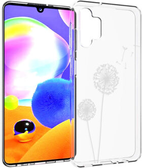 Design voor de Samsung Galaxy A32 (5G) hoesje - Paardenbloem - Wit