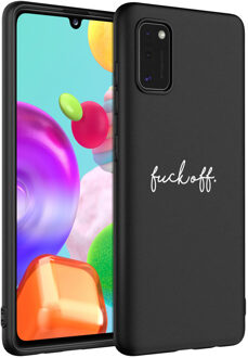 Design voor de Samsung Galaxy A41 hoesje - Fuck Off - Zwart
