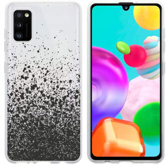 Design voor de Samsung Galaxy A41 hoesje - Spetters - Zwart