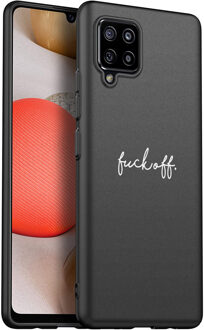 Design voor de Samsung Galaxy A42 hoesje - Fuck Off - Zwart / Wit