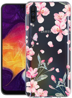 Design voor de Samsung Galaxy A50 / A30s hoesje - Bloem - Roze