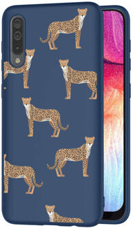 Design voor de Samsung Galaxy A50 / A30s hoesje - Luipaard - Blauw