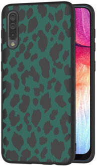 Design voor de Samsung Galaxy A50 / A30s hoesje - Luipaard - Groen / Zwart
