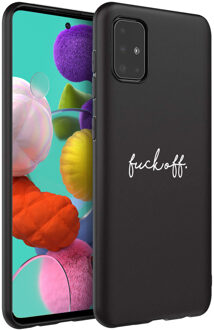 Design voor de Samsung Galaxy A51 hoesje - Fuck Off - Zwart