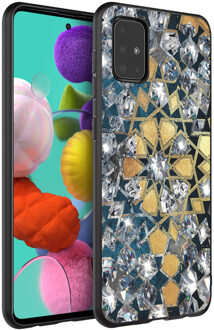 Design voor de Samsung Galaxy A51 hoesje - Grafisch - Goud Bling