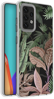 Design voor de Samsung Galaxy A52 (5G) / A52 (4G) hoesje - Jungle - Groen / Roze