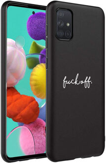 Design voor de Samsung Galaxy A71 hoesje - Fuck Off - Zwart
