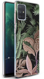 Design voor de Samsung Galaxy A71 hoesje - Jungle - Groen / Roze