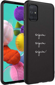 Design voor de Samsung Galaxy A71 hoesje - Wijnen Wijnen Wijnen - Zwart