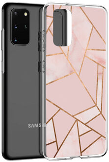 Design voor de Samsung Galaxy S20 Plus hoesje - Grafisch Koper - Roze / Goud