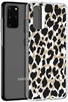 Design voor de Samsung Galaxy S20 Plus hoesje - Luipaard - Goud / Zwart