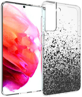 Design voor de Samsung Galaxy S21 FE hoesje - Spetters - Zwart