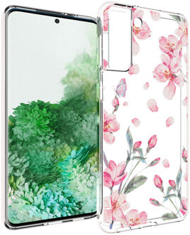 Design voor de Samsung Galaxy S21 Plus hoesje - Bloem - Roze