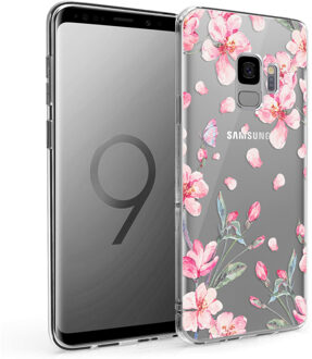 Design voor de Samsung Galaxy S9 hoesje - Bloem - Roze