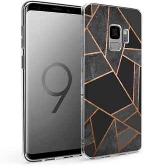 Design voor de Samsung Galaxy S9 hoesje - Grafisch Koper - Zwart / Goud